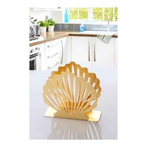 Quality Lux oyster design Napkin Holder Restaurant Hotel Table Storage Gold Decor Kitchen Accessories Napkin Tissue Holder