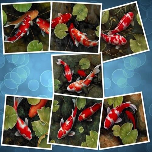 Chinese Goldfish Lotus Canvas Landscape Painting Posters and Prints Koi Fish Feng Shui Animal Wall Art Picture For Living Room