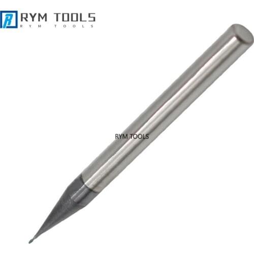 HRC60 0.2-0.9mm Micro End Mill 2 Flutes Ball Nose Small Milling Cutter CNC Tungsten Carbide AlTiN Coated Micro Flat End Mill 4mm