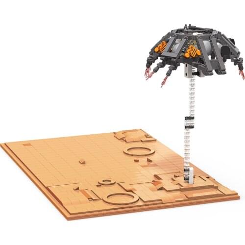 MOC Rocket Lunar Lander Mars Probe Curiosity Space Station Creative Building Blocks Explore Kids Toys DIY Brick Parts Gifts