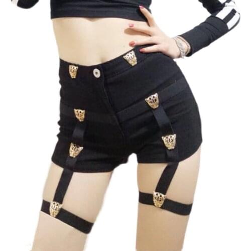 Pole Dance Costume Adult Female Jazz Clothing Pole Dance Shorts Sexy Elastic High Waist Korean Girl Group Pants Rave Clothes