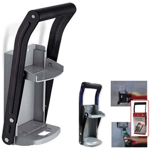 Family Use Kitchen Tools Wall Mounted Can Crusher 12oz Can Crusher also suitable for 8oz cans or tins with bottle opener