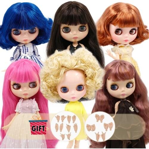 ICY DBS Blyth doll No.3 glossy face oily bobo hair natural skin joint body 1/6 BJD special price toy gift