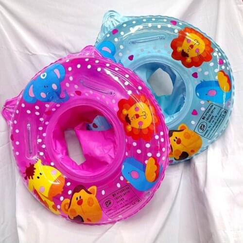 Hot Inflatable Pool Rings Seat Kids Swim Ring Floating Swimming Pool Double Safety Infant Swim Circle With Dual Handle for Baby