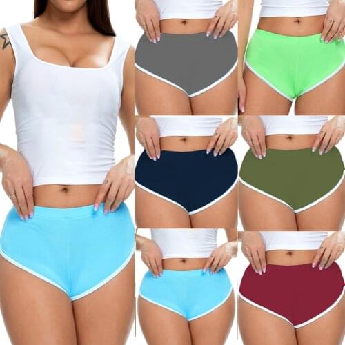 Fashion Running Gym Stretch Sports Short Pants Women Sexy High Waist Sweat Absorbant Running Yoga Shorts Elastic Hot Pants
