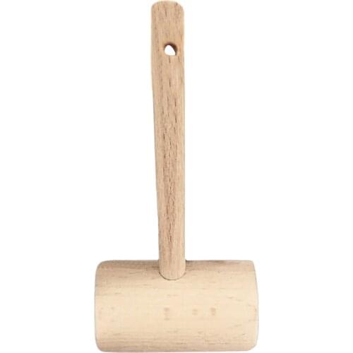 Seafood Hammer Solid Wooden Lobster Crab Pounder Durable Shellfish Safe Healthy Mallets Shellfish Tools Kitchen Gadget