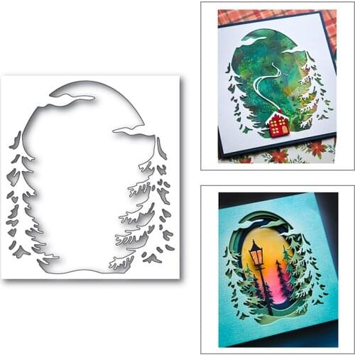 2020 New Christmas Tree Layered Metal Cutting Dies For Cut Paper Craft Making Cloud Background Album Card Scrapbooking No Stamps