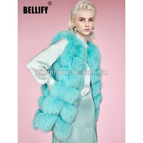 New 2020Pairs Collections Luxurious Light Blue natural fox fur Vest waistcoat . Hot sale Christmas real Fur cloths