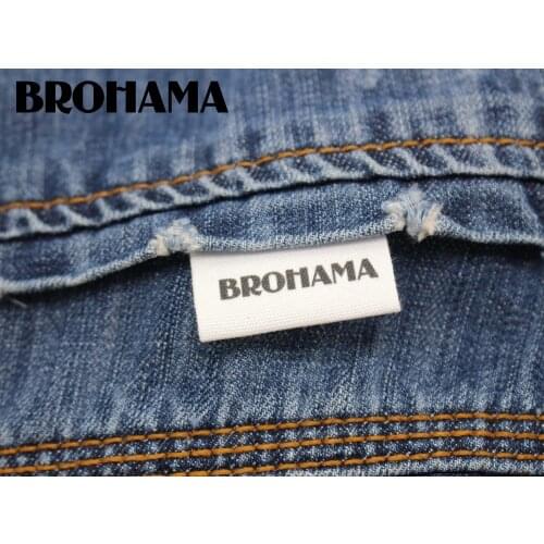 Custom folding labels /custom brand , fabric labels, sewing, your logo, high quality printing (MD002)