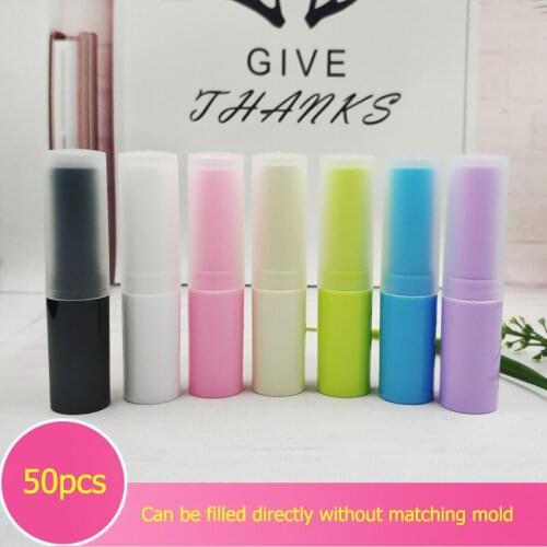50Pcs 4g Empty Lip Gloss Tubes Empty Cosmetic Containers Lipstick Jars Balm Tube Cap Container Maquiagem Travel Makeup Tools