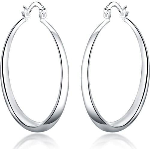 Christmas gift charms silver color Retro charms women Lady Hoop round earring jewelry best gift lowest price LE024