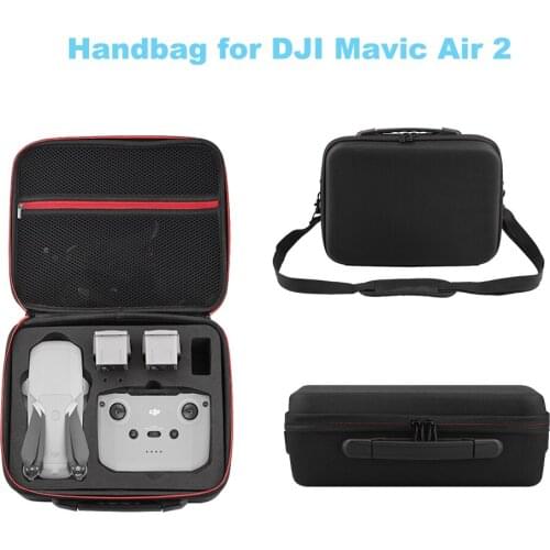 Storage Bag Handheld Carrying Case PU Nylon Waterproof Dust-proof Handbag for DJI Mavic Air 2 Drone Drone Accessories Kits