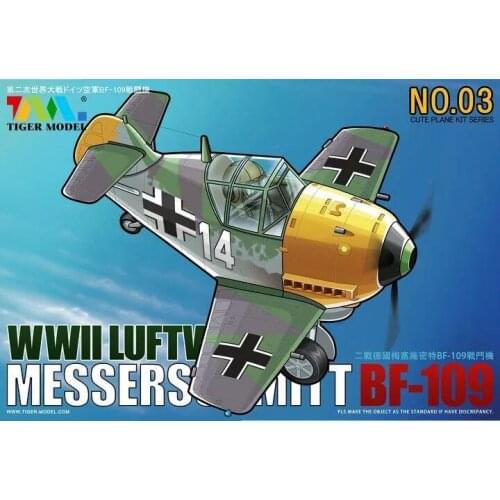 Tiger WWII Model #103 Model German Luftwaffe Messerschmitt Bf-109 Fighter Cute Scale