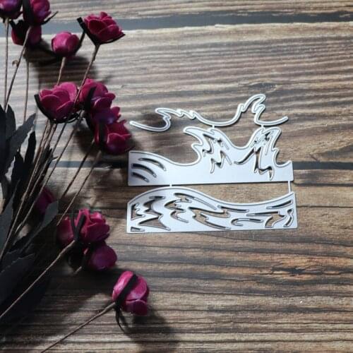 Waves Frame Metal Cutting Dies Stencil Embossing Scrapbooking Photo Album Decor Paper Card Making Crafts