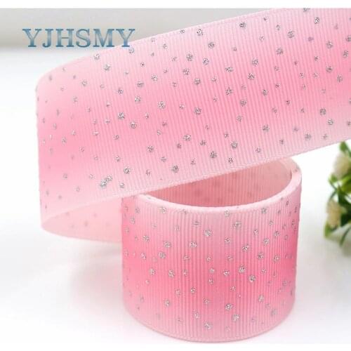 YJHSMY I-181123-280,38mm 10yards Gradient flash Ribbons Thermal transfer Printed grosgrain,Gift wrapping DIY handmade materials