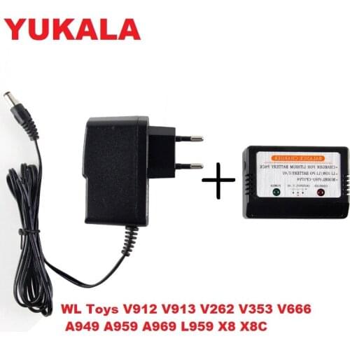 Wltoys V912 V913 V262 12428 12423 L959 V353 V666 A949 A959 K959 X8C X8W set parts Battery Charger + Adapter