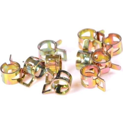 10Pcs 5mm 6mm7mm 8mm 10mm Motorcycle Spring Clip Vacuum Fuel Hose Line Silicone Pipe Air Tube Band Clamps Fastener ATV