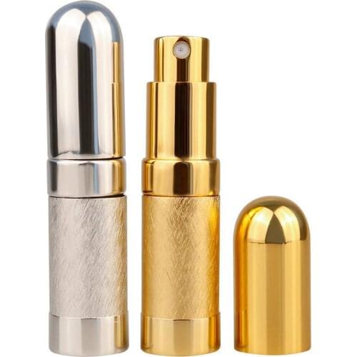 6ml Perfume Spray Bottle Portable Refillable Glass Bottle Empty Mini Cosmetic Containers Travel Aluminum Perfume Atomizer 1PC