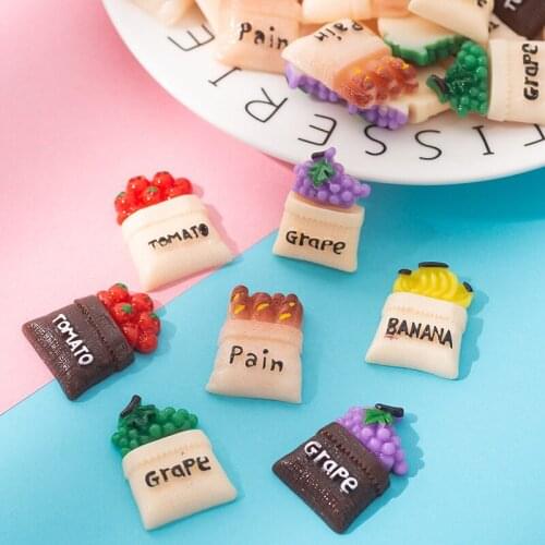8pcs/lot Resin Food flatback Charm For DIY Hair Bow Scrapbooking Decoration
