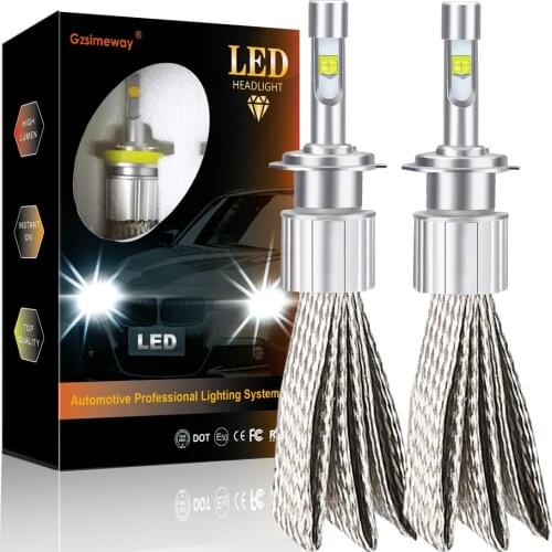 2Pcs H7 LED Headlight 20000LM XHP50 Chip H1 H4 H11 9005 HB3 D2H Car Light 4300K 6000K Bulbs HB4 9006 H3 9012 880 Auto Fog Lamp