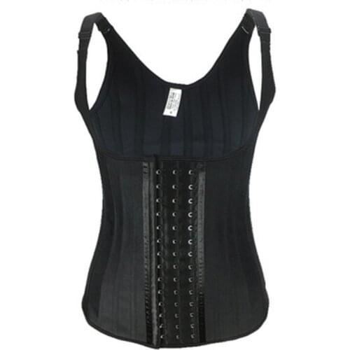 Shapewear Tummy Shaper Slimming Belt Women 25 steel bone Latex Waist Trainer vest Tummy Control Waist Cincher