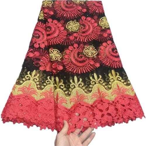 Milk Silk 2021 Popular Latest Classic Grade Embroidery African Guipure Cord lace Fabric For Wedding/Party Dress TY-120