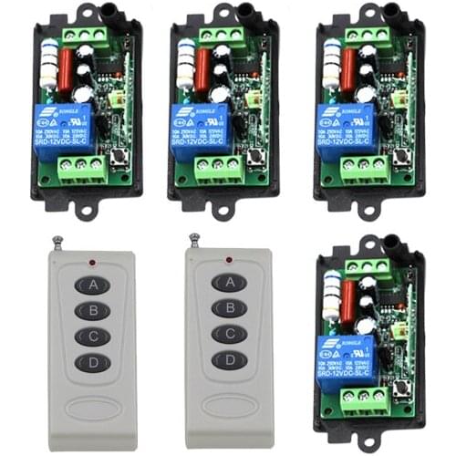 New 110V 220V 10A 1 Channel Wireless Relay Remote Control Switch RF 315MHz,Remote Controllers For Light switch SKU: 5386