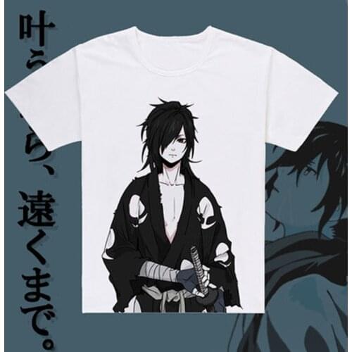 New Dororo Cosplay T-shirt Fashion Anime Hyakkimaru T-Shirt Short Sleeve Tops Tee
