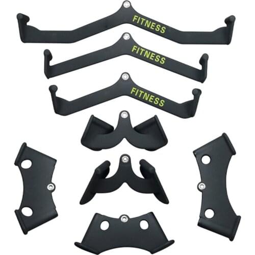 New Gym Home Fitness Rowing T-Bar V-Bar Pully Cable Machine Attachments Biceps Triceps Back Blaster Handle Pull Down Hand Grips