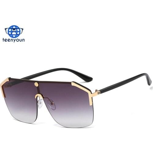 TEENYOUN New One Piece Sunglasses Square Frame Luxury Brand Large Frame For Female Shades Ladies Sun Glasses Oculos