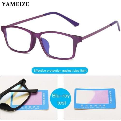 YAMEIZE Anti Blue Light Glasses Women Men Blue Light Blocking Computer Glasses Screen Protector Retro Gaming Optical Eyewear UV