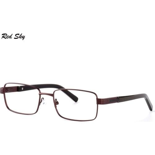 Optical Square Glasses Frame For Men Business Metal Nerd Glasses Women Spectacle Frame Prescription Myopia Presbyopia Glasses