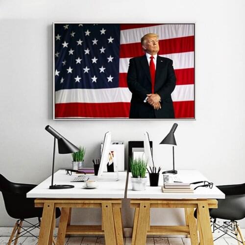 Trump Poster Donald Trump American President Star Study Living Room Hanging Painting Election Poster Room Decor Aesthetic