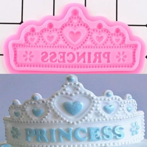 Princess Crown Silicone Mold DIY Chocolate Baking Mould Baby Birthday Fondant Cake Decorating Tools Candy Resin Clay Molds