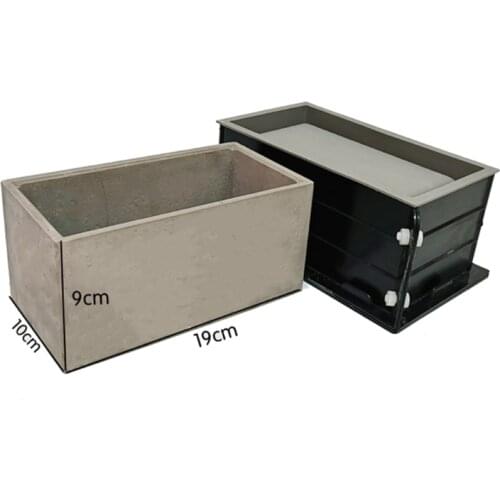 Rectangle Concrete Flower Pot Mold Succulent Planter Silicone Mould DIY Crafts Flowerpot Plant Pots Casting Tool