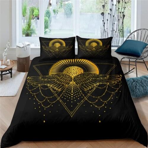 Luxury 3D Wing Print Home Living Comfortable Duvet Cover Pillowcase Kid Bedding Set Queen and King EU/US/AU/UK Size