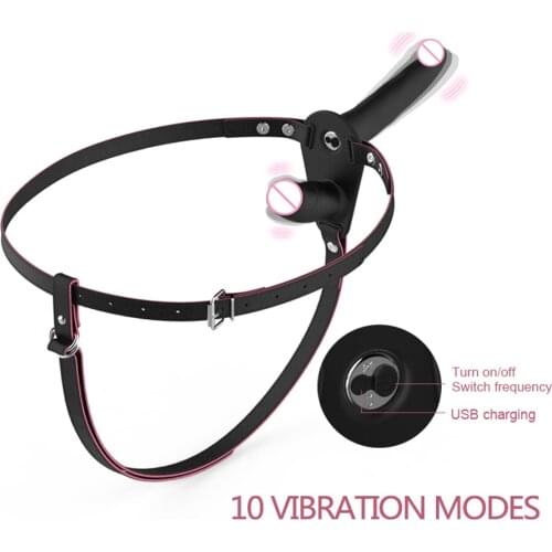 Strapon Realistic Dildo Pants For Men Women Strap On Double Penis Vibrator Harness Belt Erotic Panties Anal Plug Lesbian Sex Toy