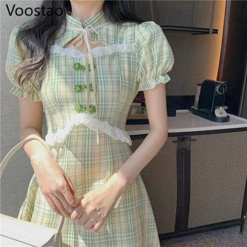 Модные платья в клетку Voostao China At AliExpress