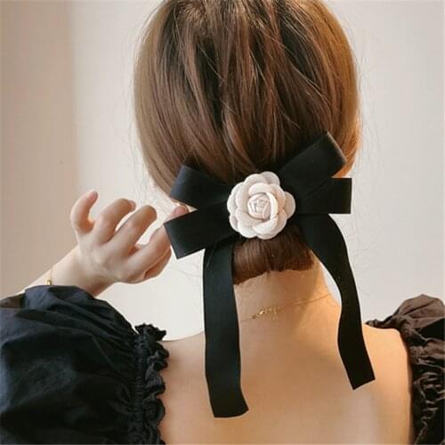 Haimeikang Fashion Ribbon Flower Hair Tools Headwear Lazy Fluffy Tool Elegant Girls Hair Barrette Bow Hair Clip Hair Accessories