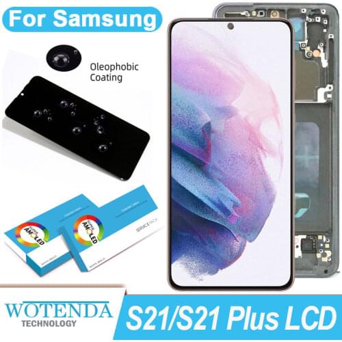 100% Original AMOLED Display for Samsung Galaxy S21 G991 G990F/DS Full LCD Touch Screen S21 Plus G996 G9960 G996F Repair Parts