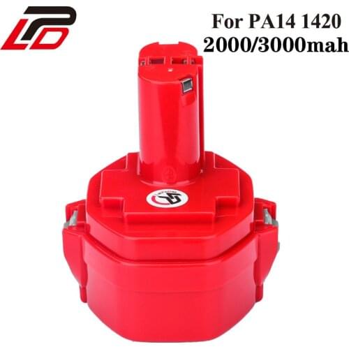 14.4V 2.0Ah 3.0Ah Ni-MH 193158-3 Rechargeable Battery for Makita PA14 JR140D 1420 1422 1433 1434 1435F 192699-A 3000mAh