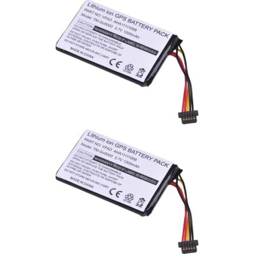 AsperX 2pcs 1200mAh GPS Battery AHA11111008 VFAD Battery for TomTom 4FL50 4FL60 Go 5000 GO 5100 Go 6000 GO 6100 PRO TRUCK 525