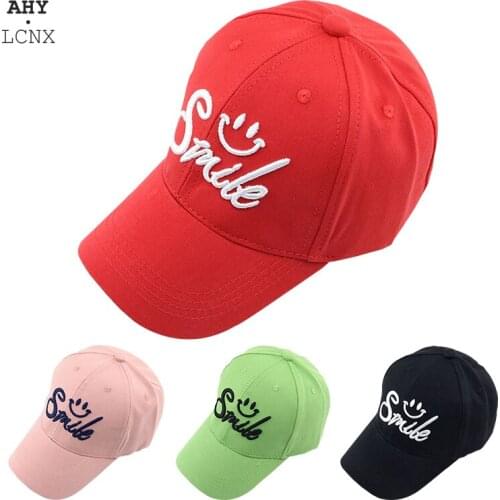 2020 New Spring Autumn Smile Children Baseball Caps Baby Boys Girls Snapback Adjustable Toddler Kids Hip Hop Hat Sun cap 3-8Y