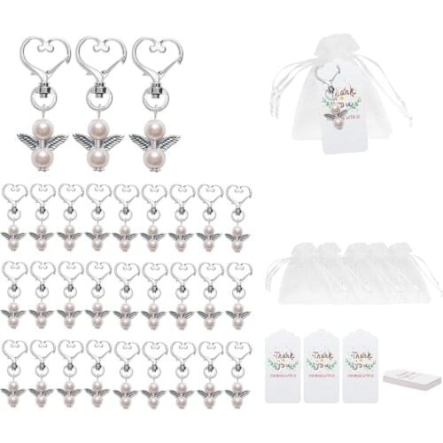 30Set Lucky Guardian Angel,Guardian Angel Keychain,Guardian Angel Keepsake,Baby Shower Gifts for Guests