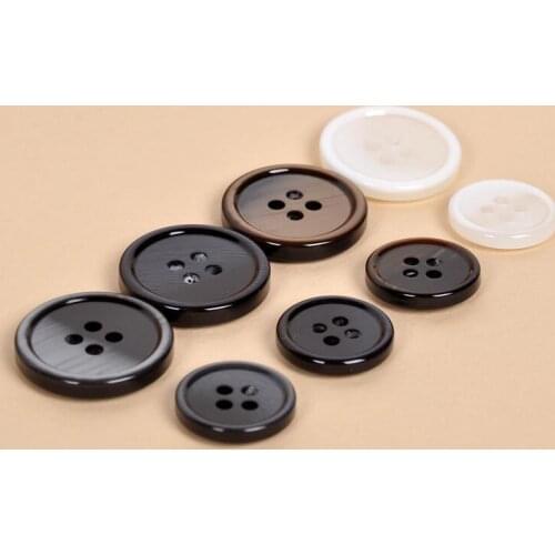 50pcs 15mm&20mm man Resin coat buttons accessories DIY manual imitation shell Suit dress coat buttons