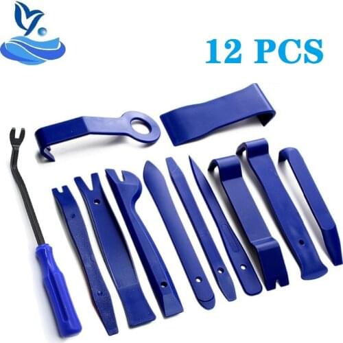 12PCS Portable Auto Car Radio Panel Door Clip Pry Disassembly Tool Panel Trim Dash Audio Removal Installer Pry Kit Repair Tool
