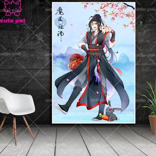Full Drill Square 5d Diy Diamond Painting Modaozushi Figure Lan Wangji Cross Stitch Kits 3D Diamond Mosaic Embroidery Decor Home