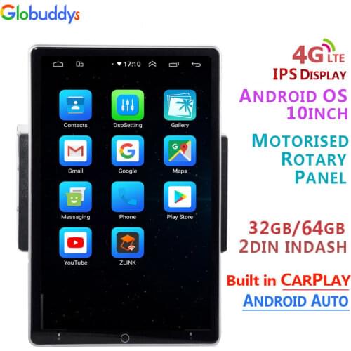 Unique online update Android 10" IPS Tesla screen car gps multimedia radio 2 Din Universal Rotation IPS Screen Car DVD