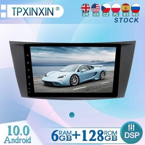 For Mercedes Benz E W211 2002-2008 8" Android10 Radio Player Car GPS Navigation Head Unit Car Radio with Screen WIFI DSP CARPLAY
