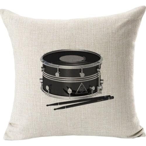 Pleasure the Drum Throw Pillow Cover Decorative Massager Vintage Pillows Linen Zip DIY Home Decor Gift 18''X18